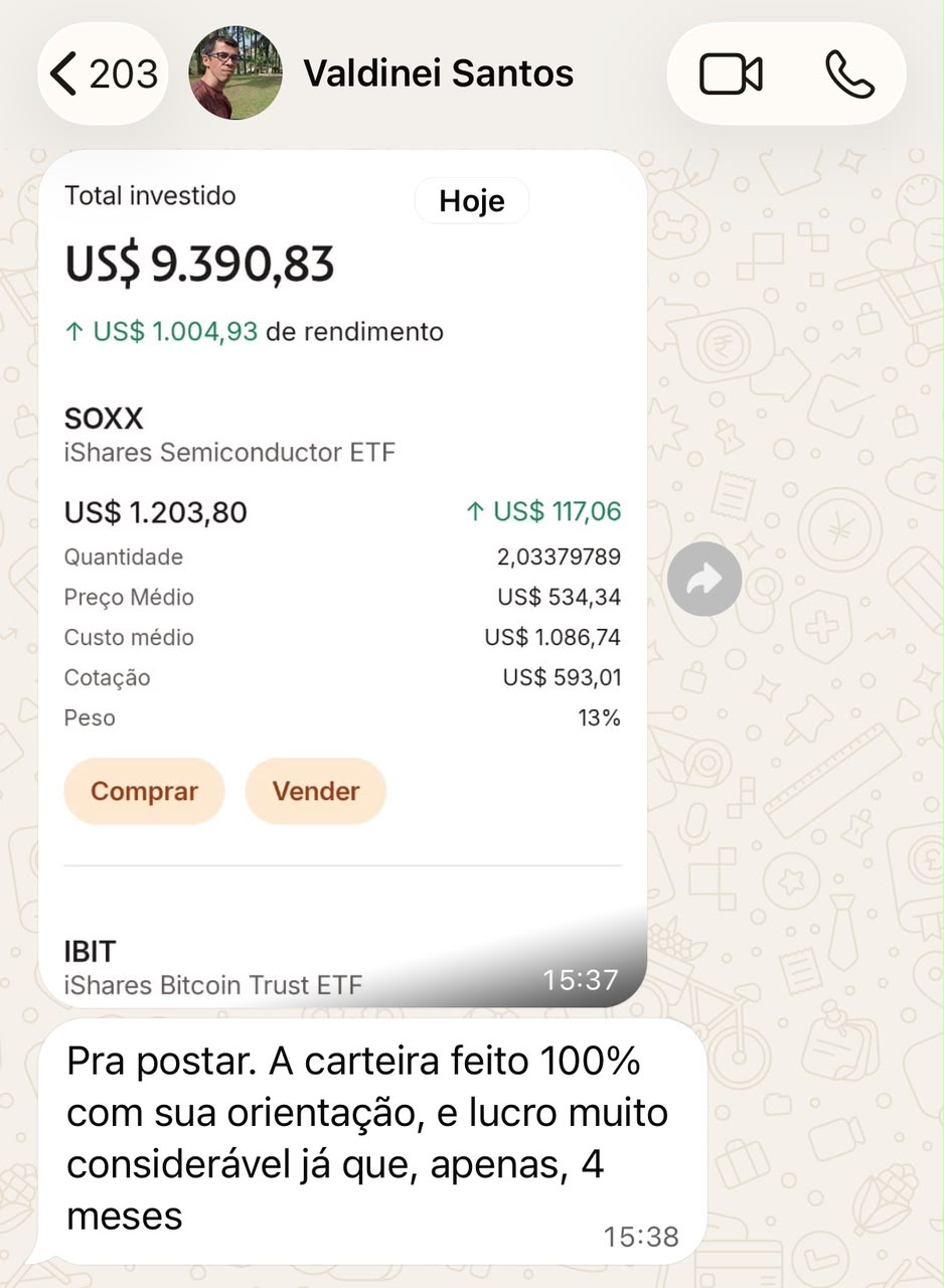 Print do cliente Valdinei