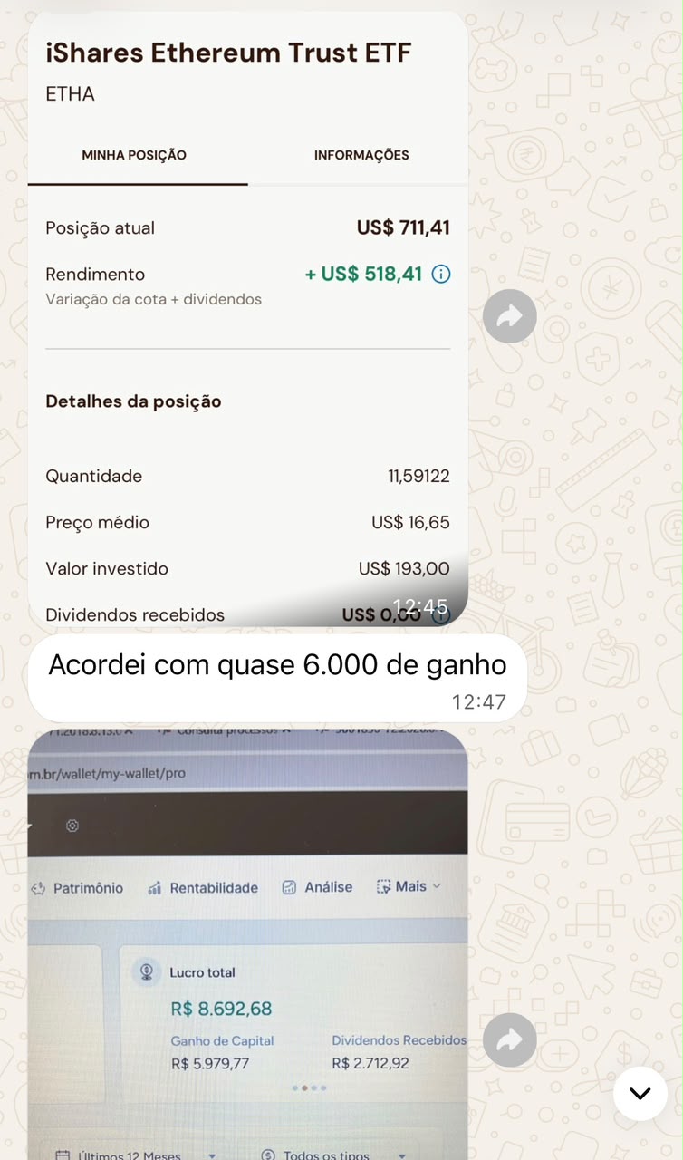 Print do cliente Túlio